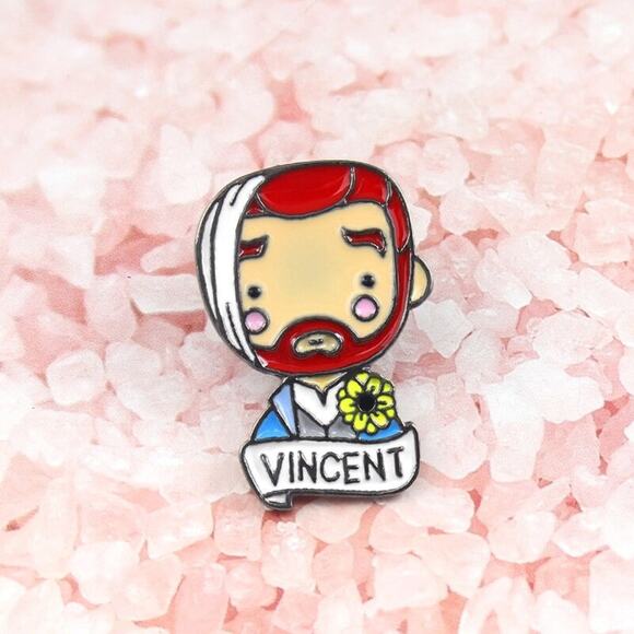 Vincent van Gogh Self Portrait Enamel Pins 111 - Picture 1 of 7